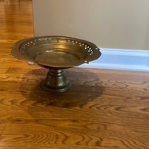 Antique brass serving stand